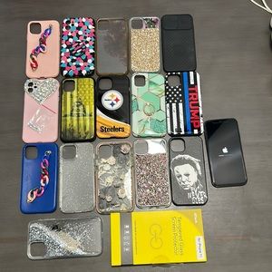 iPhone 11 with Screen Protectors & Cases